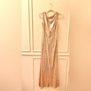 Lulu's Gold Sequin Gown